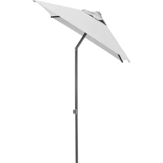 KETTLER  Easy Push Schirm 150x210 cm, UPF 50+, anthrazit matt/ hellgrau, Aluminium/Polyester mit PolyurethanBeschichtung - Hellgrau