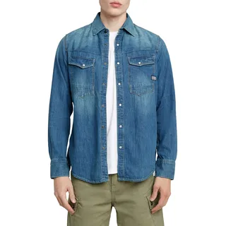 G-STAR Herren Dakota Slim Hemd, Blau (Faded Cricket Blue D23616-D252-D891), XXL