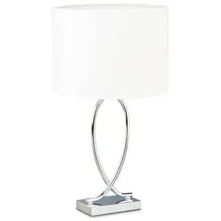 Relaxdays Tischlampe Silber