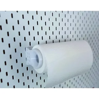 JL House Küchenrollenhalter kompatibel mit IKEA Skadis Lochwand – Smartes Waben-Design, 2-teilig, Weiß