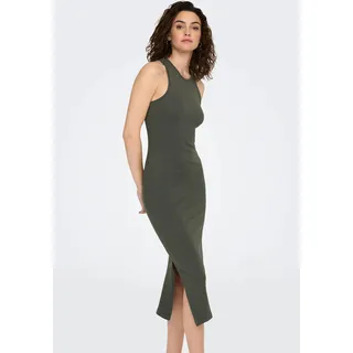 ONLY Jerseykleid »ONLBELFAST – Jerseykleid mit figurbetonter Passform« figurbetont, modisch, Jersey, Baumwollmischung, Rundhals, grau