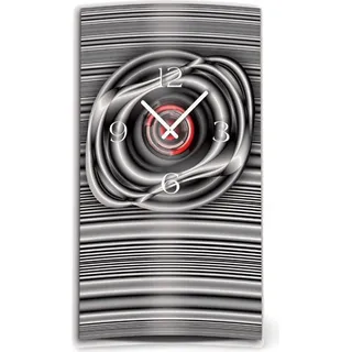 Abstrakt grau Designer Wanduhr modernes Wanduhren Design leise kein ticken dixtime 3D-0005 - Grau