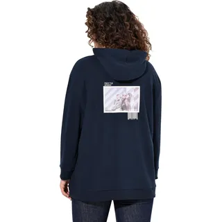 Ulla Popken, Damen, große Größen, Sweatshirt Placement Print Happiness