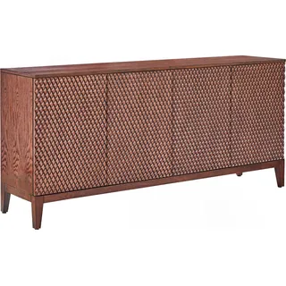 KAWOLA Sideboard COPAS 4 Türen Eiche furniert braun - Braun