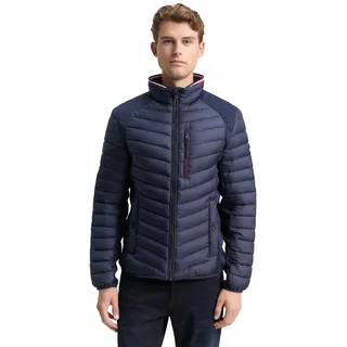 TOM TAILOR Herren Hybrid Steppjacke 1031475, 10668 - Sky Captain Blue, 3XL