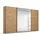 Schwebetürenschrank OTELI 315 x 210 x 68 cm Beige/Braun