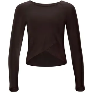 Winshape Functional Light and Soft", Cropped Long Sleeve Top AET131LS mit Overlap-Applikation, Ultra Soft Style, Fitness Freizeit Yoga Pilates