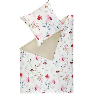 Schöner Wohnen Florence Blumen Mehrfarbig 135 x 200 cm + 80 x 80 cm