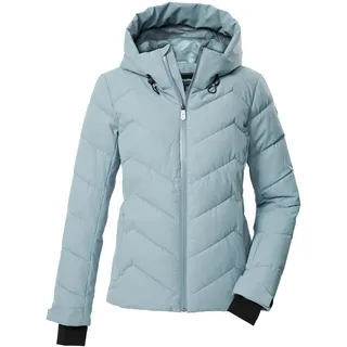 KILLTEC Damen Skijacke/Steppjacke/Funktionsjacke in Daunenoptik mit Kapuze und Schneefang KSW 31 WMN SKI QLTD hell eisblau, 42,