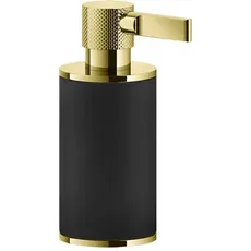 Gessi Inciso Stand-Seifenspender, Behälter schwarz matt, 58538, Farbe: Gold PVD