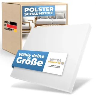 saarschaum Polster Schaumstoff für Sitzkissen - Komfortschaum - Zuschnitt 120 x 80 x 6 cm - RG 35/55