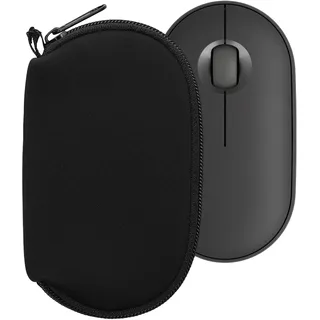 kwmobile Hülle kompatibel mit Logitech Pebble Mouse 2 M350s / M350 - Neopren Hülle für PC Mouse Schutzhülle - Computer Maus Tasche - Neopren Tasche für PC-Maus - Schwarz