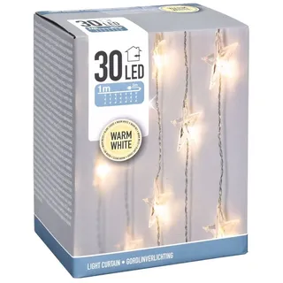 Spetebo LED Sternen Lichtervorhang warm weiß - 100 cm - Weihnachten Fenster Deko Lichterkette Innen