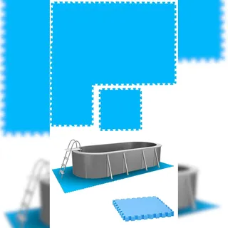 Eyepower Poolunterlage blau 1,9 m2