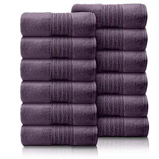 GC GAVENO CAVAILIA 12-teiliges Gesichtshandtuch-Set (30 x 30 cm) – 450 g/m2 Baumwoll-Waschlappen – schnell trocknend und sehr saugfähig, Fingerspitzen-Handtuch, Waschlappen für Badezimmer, Spa,