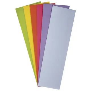Rayher 31494000 Verzierwachs, Frühlings-Töne, Set 6 Verzierwachsplatten, je 20 x 6,5 cm, Wachs zum Kerzen verzieren, Kerzenwachs, Wachsfolie