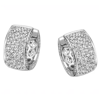 Paar Creolen FIRETTI "Schmuck Geschenk Silber 925 stilvoll glamourös rhodiniert", bunt (silberfarben, weiß, kristallweiß), Ohrringe, Damen, 16,15mm, Silber 925 (Sterlingsilber), Paar Creolen, mit Zirkonia (synth.)