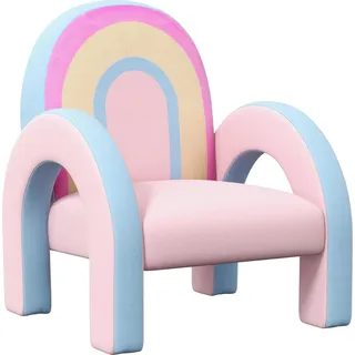 Kindersessel - Sessel für Kinder - Regenbogen-Form - 43x41x51 cm - 1-Sitzer - Montage erforderlich - Rosa