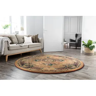 THEKO Gabiro 856 Kurzflorteppich Ø 300 cm Roségold
