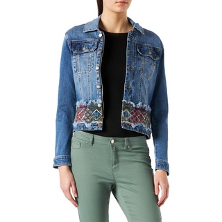 Desigual Womens CHAQ_BAKERSF Jeansjacke, Blue, XS