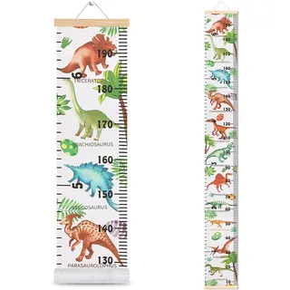 HIFOT Messlatte Kinder, Dinosauier Meßlatte Kinder Wachstumsmesser Messleiste für mädchen Jungs Kinderzimmer Wand Dekorationen 190cm * 20cm