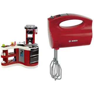Theo Klein 7101 Miele Küche Wave Spicy, Multicolor & Bosch Handmixer I Batteriebetriebene Mixer mit Sich drehenden Quirls I Maße: 19 cm x 7 cm x 12 cm I Spielzeug für Kinder ab 3 Jahren, Mehrfarbig