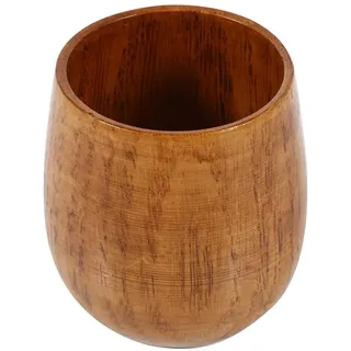 Dioche Holzbecher Holzbecher Massivholz Holzbecher Holzbecher Primitive Holzbecher Handgemacht Naturholz Kaffee Tee Bier Saft Milchbecher #3 (große Bauchschale)