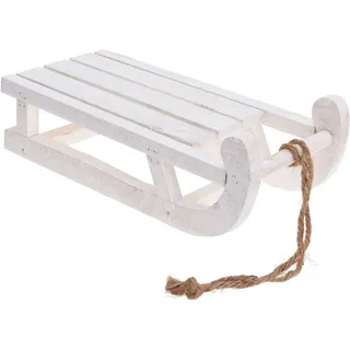 Schlitten aus Holz 31x14cm Dekoschlitten Holzschlitten Weihnachtsdeko Winterdeko