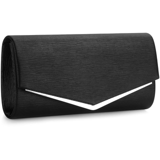 BAIGIO Abendtasche Damen Glitzer Damen Clutches Schwarz Brauttasche Elegante Clutch Schultertasche Tasche für Hochzeit Party Cocktail