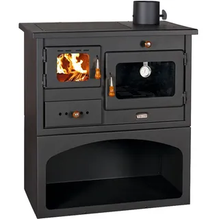 Küchenofen Holzherd Prity 1P34 Rauchrohr rechts – 10kW + BIMSCHV II - Schwarz