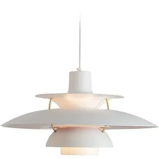 WQCSH Pendelleuchte Kreativer Moderner Minimalistischer Einfachheit Kronleuchter Dänemark Design Hängeleuchte Für Esszimmer Wohnzimmer Küche Restaurant lagern Kaffee Büro Schmücken 30CM -(Weiß)