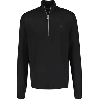 Troyer LERROS "Schurwoll-Stricktroyer mit Kaschmiranteil", Herren, Gr. XXL, schwarz, 88% Schurwolle, 12% Kaschmir, ohne Ausschnitt, Pullover Troyer