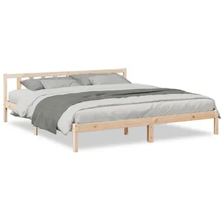 vidaXL Extra langes Massivholzbett ohne Matratze 200x220 Kiefernholz - Braun