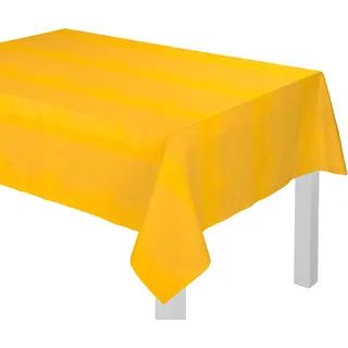 Tischdecke WIRTH "Westport" Gr. 5, gelb, B:220cm L:130cm, Polyester, Tischdecken, Tischdecke, Made in Germany, Jacquard Dekostoff, Blatt-Design, Pflegeleicht