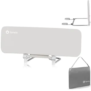 lionelo Lora Tragbares Bettschutzgitter für Kinder, Neigungsverstellung bis 180°, klappbares Schutzgitter für Bett, 45 cm - 105 cm, StandSafe-Sicherung, Schutz gegen Herausfallen