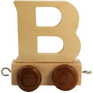 Buchstabenzug aus Holz, Buchstaben Zug, Lok, Waggon, A-Z, Wunschname (B)