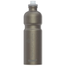 Bild Move MyPlanetTM Smoked Pearl Fahrradflasche (0.75 L), klimaneutrale und auslaufsichere Fahrrad Trinkflasche, federleichte Fahrrad Sportflasche aus Aluminium, Made in Switzerland