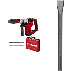 Einhell Abbruchhammer TE-DH 12 (1.050 W, Schlagzahl 4.100 U/min, 12 Joule Schlagstärke, 4 m Gummikabel, inkl. Spitz- und Flachmeißel, inkl. E-Box, SDS max Flachmeißel 600 mm)