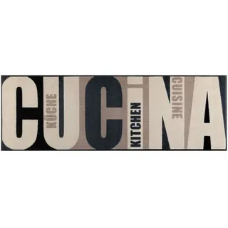 Wash+Dry by Kleen-Tex Küchenläufer »Cucina pura« rechteckig 7 mm Höhe mit Spruch, In- und Outdoor geeignet, waschbar, Küche, braun