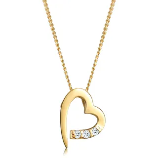 fugart Elli DIAMONDS Halskette Herz Anhänger mit Diamanten (0.04 ct.) in 585 Gelbgold