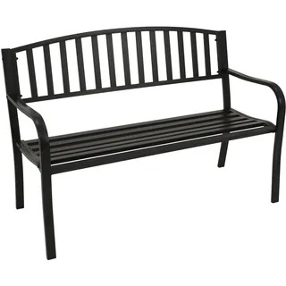 DEGAMO Gartenbank NEWPORT 2-sitzer 127cm, Metall schwarz - Schwarz