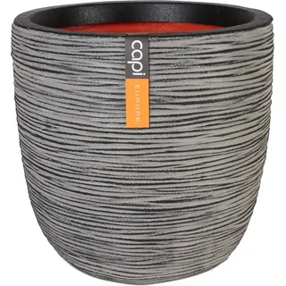 Capi Pflanztopf Nature Rib Kugel Riffel Ø 35 cm x 34 cm Anthrazit