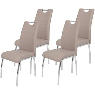 Hela Esszimmerstuhl Susi Kunstleder cappuccino beige 4er Set