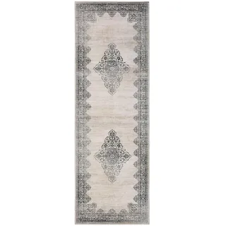 benuta Pop Läufer Laury Grau 80x240 cm , Textil , Orientalisch , Rechteckig , 80x240 cm , Oeko-Tex® Standard 100 , wasserabweisend , Teppiche und Böden, Teppiche, Teppichläufer, Läufer