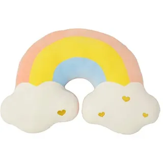 Moon Cloud Regenbogen-Kissen – weiches Plüschkissen, geformt wie Wolke und Regenbogen, Kinderzimmer-Dekoration & Sofa-Schlafkissen