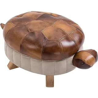 Tierfußhocker, Schildkröte Polsterhocker Polsterhocker PU Leder Pouf für Wohnzimmer und Schlafzimmer, Schildkröte Design Fußhocker für Sofa und Stuhl