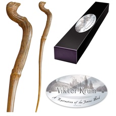 The Noble Collection - Viktor Krum Character Wand - 14in (35cm) Wizarding World Wand with Name Tag - Harry Potter Film Set Movie Props Wands
