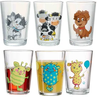 Ritzenhoff & Breker Kindergläser Hoftiere und Monsterchen Glas 0,2 l 6-tlg.