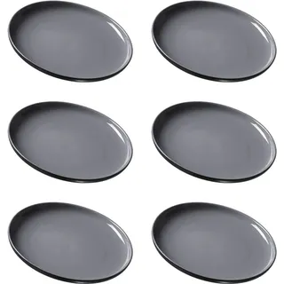 Ritzenhoff & Breker Frühstücksteller »Dessertteller Jasper ø 19.0 cm 6er Set«, schwarz