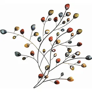 Ambia Home Wanddeko , Braun, Gelb, Grün, Champagner , Metall , 2x91.5x96.5 cm , Bilder & Rahmen, Wanddeko